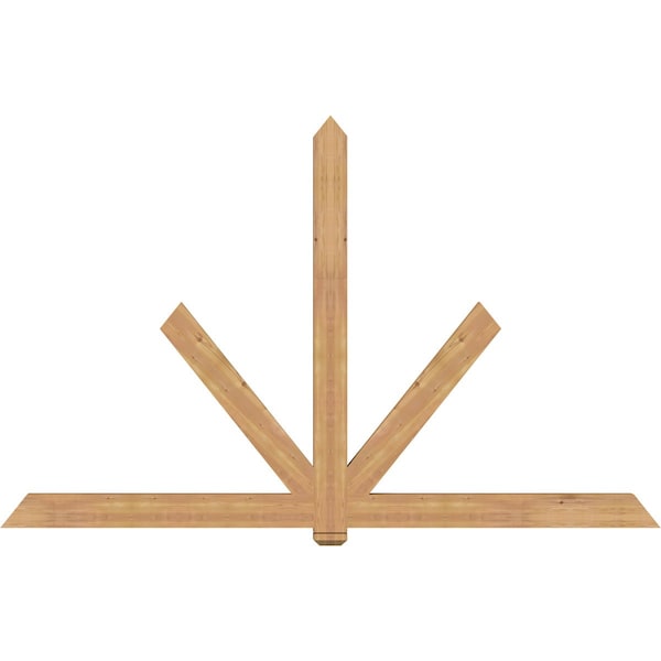 Ekena Millwork Kennewick Timber Gable Bracket, Western Red Cedar, 108"W x 68"H x 3 1/2"D x 5 1/2"F, 15/12 Pitch GBW108X68X0406KEN00SWR - main